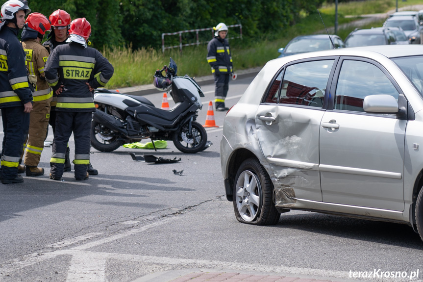 Wypadek w Krośnie na skrzyżowaniu...