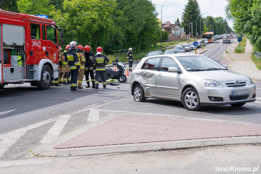 Wypadek w Krośnie na skrzyżowaniu...