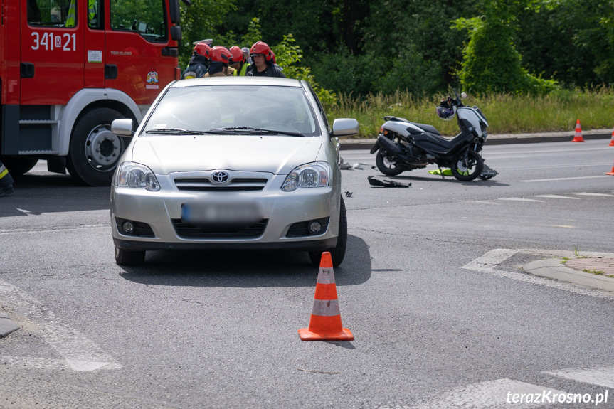 Wypadek w Krośnie na skrzyżowaniu...