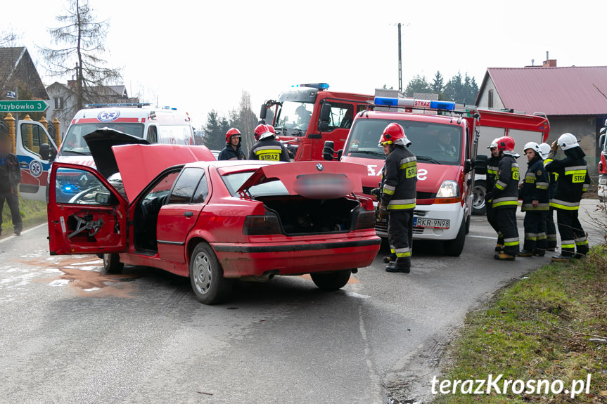 Wypadek w Łękach Strzyżowskich