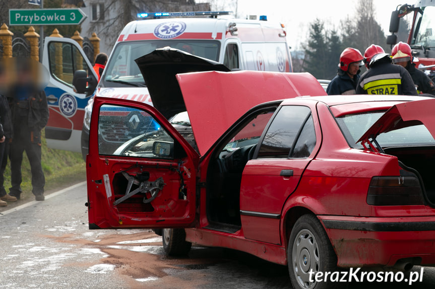 Wypadek w Łękach Strzyżowskich