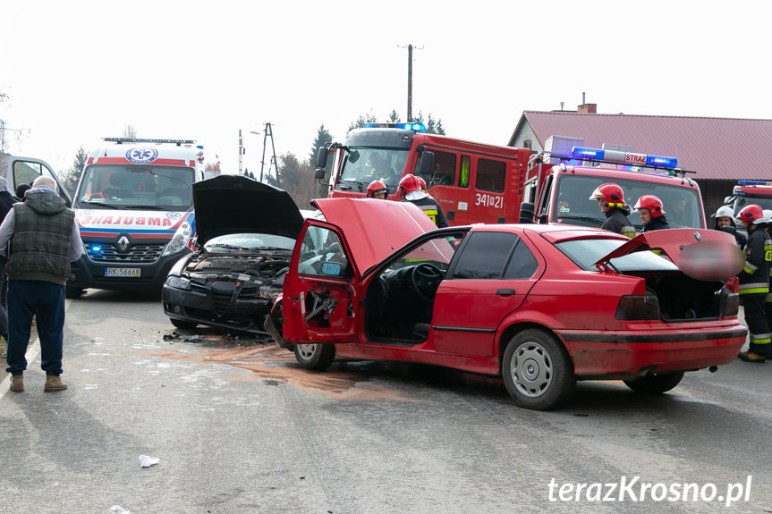 Wypadek w Łękach Strzyżowskich