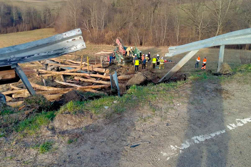 Wypadek w Leszczawie Dolnej