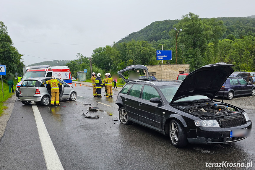 Zderzenie samochodów w Lipowicy