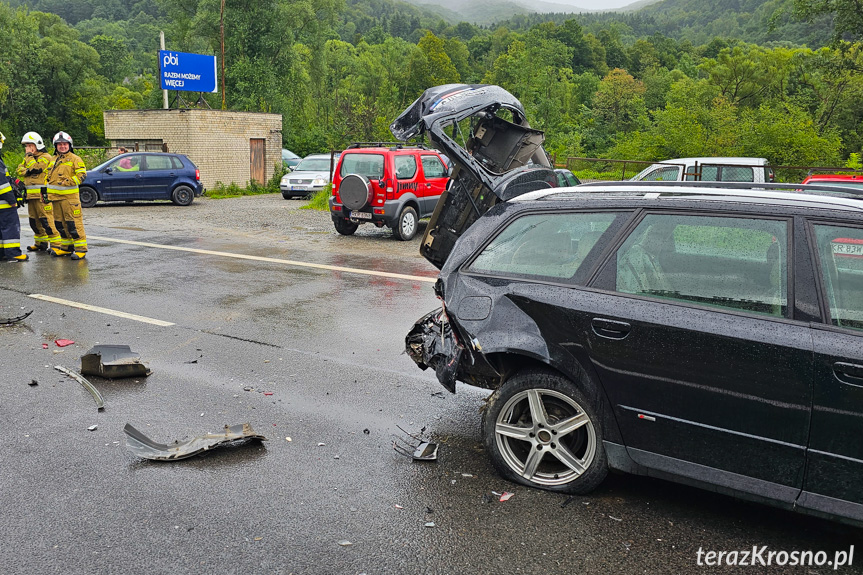 Zderzenie samochodów w Lipowicy