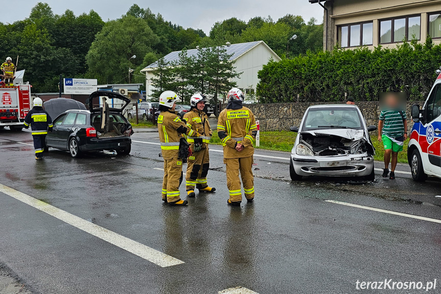 Zderzenie samochodów w Lipowicy