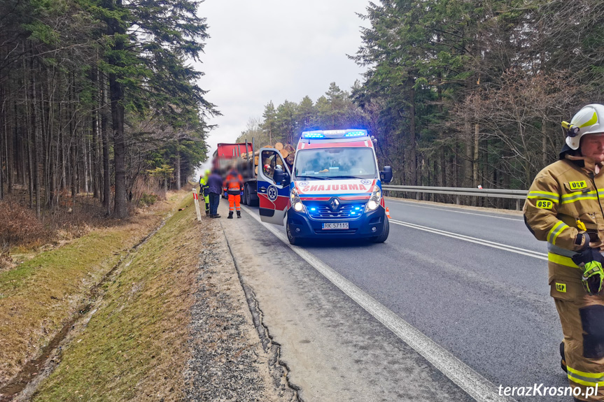 Wypadek w Trzcianie na DK19