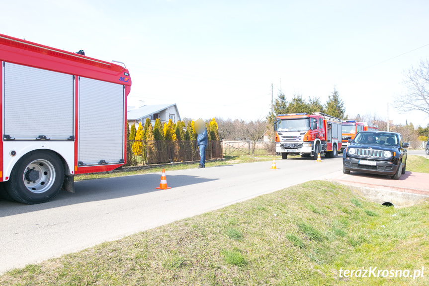 Wypadek w Zręcinie na ul. Żegleckiej