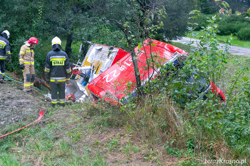 Wypadek wozu strażackiego PSP JRG Strzyżów