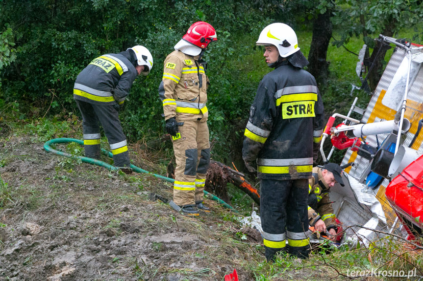 Wypadek wozu strażackiego PSP JRG Strzyżów