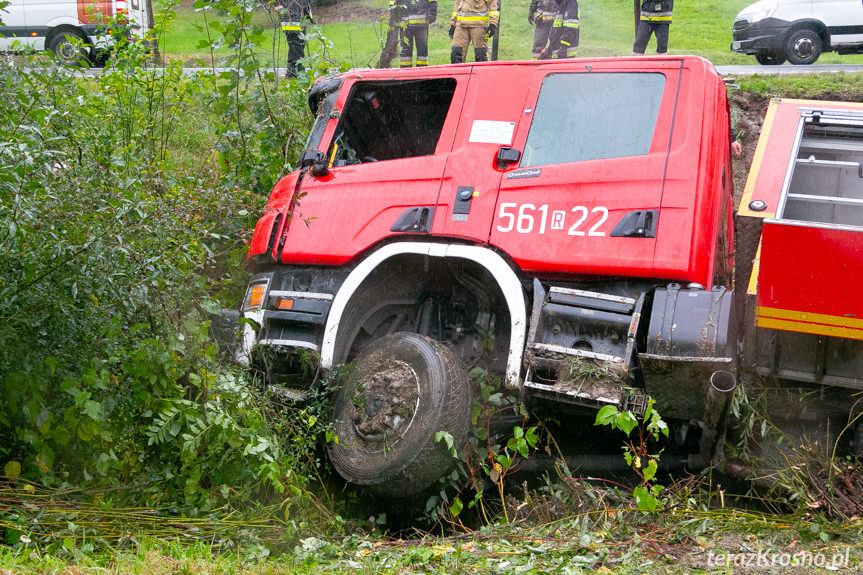 Wypadek wozu strażackiego PSP JRG Strzyżów