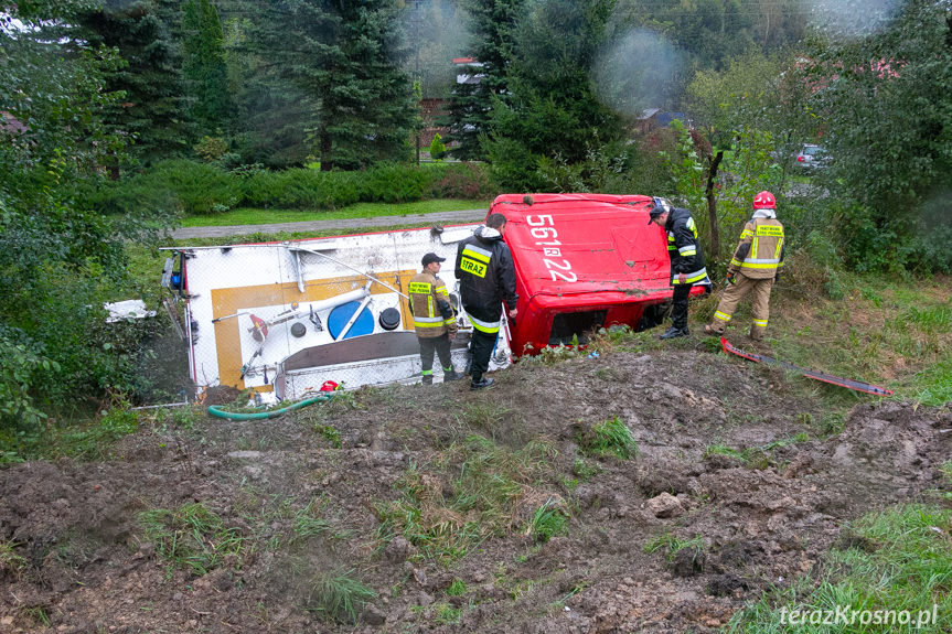 Wypadek wozu strażackiego PSP JRG Strzyżów