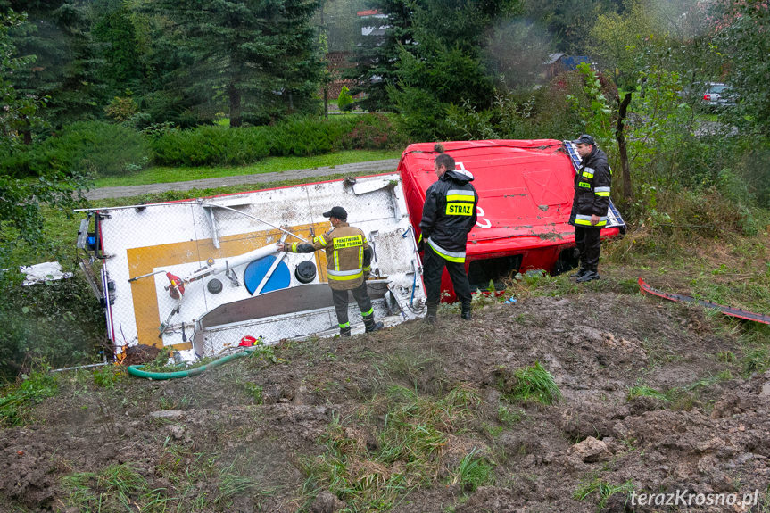 Wypadek wozu strażackiego PSP JRG Strzyżów