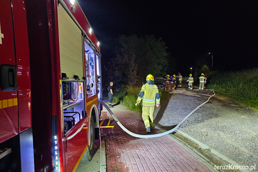 Zboiska. Pożar samochodu