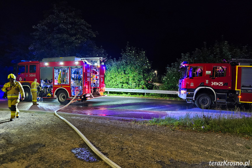 Zboiska. Pożar samochodu