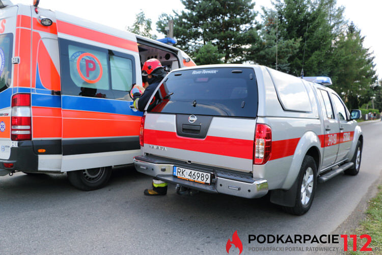 Zderzenie audi i renault w Jedliczu