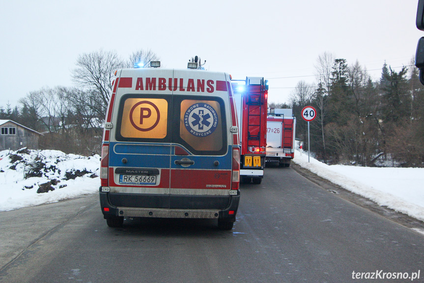 Zderzenie BMW i volkswagena w Jaśliskach