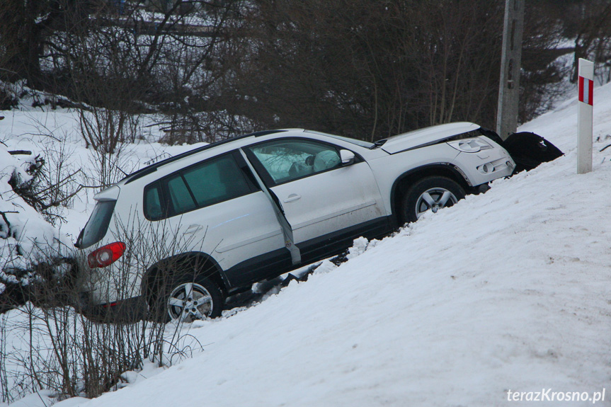 Zderzenie BMW i volkswagena w Jaśliskach