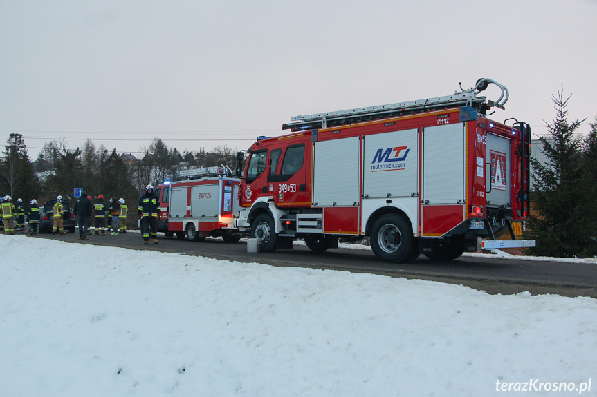 Zderzenie BMW i volkswagena w Jaśliskach