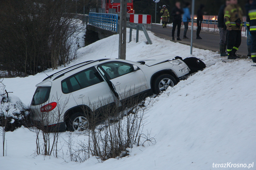 Zderzenie BMW i volkswagena w Jaśliskach