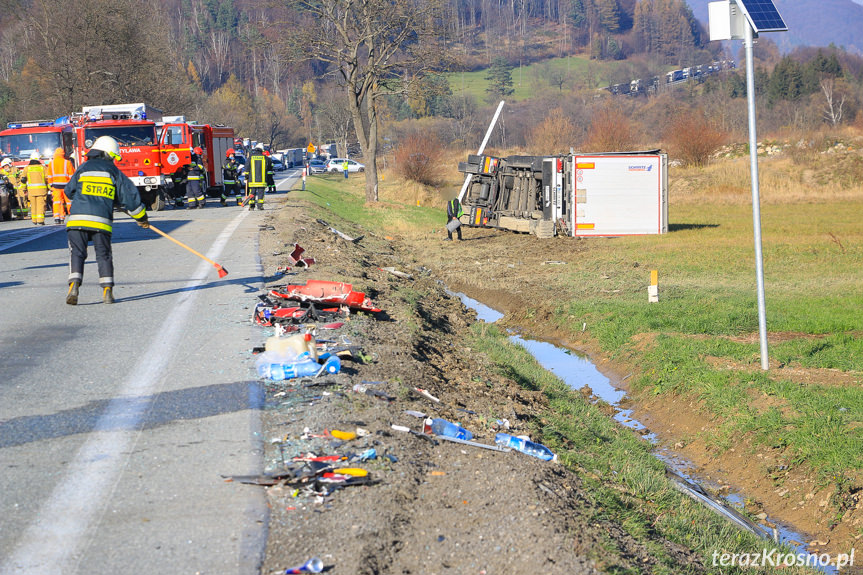 Zderzenie ciężarówek w Barwinku