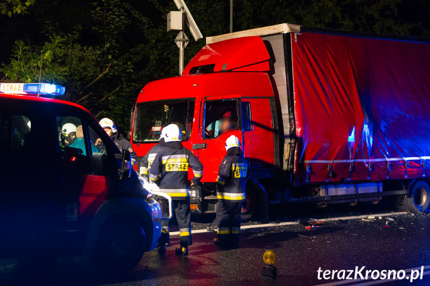 Zderzenie ciężarówek w Dukli