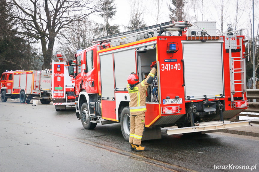 Zderzenie ciężarówek w Tylawie