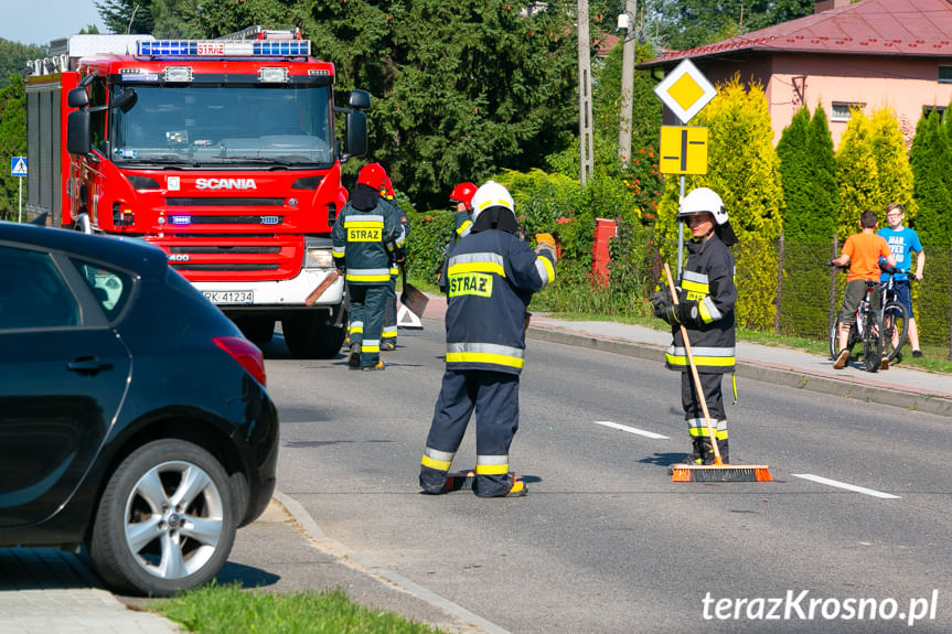 Zderzenie ciężarowki z osobówką w Jedliczu