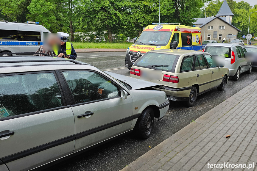 Zderzenie czterech samochodów w Krośnie