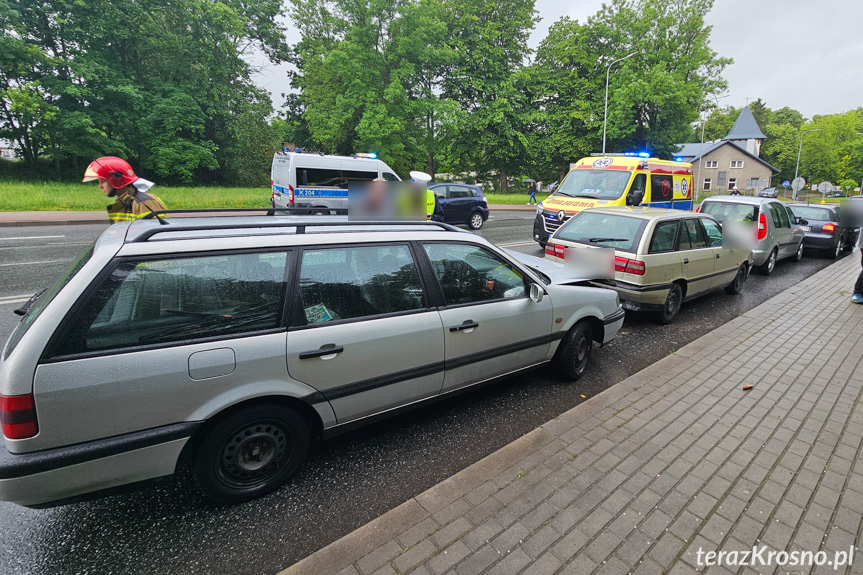 Zderzenie czterech samochodów w Krośnie