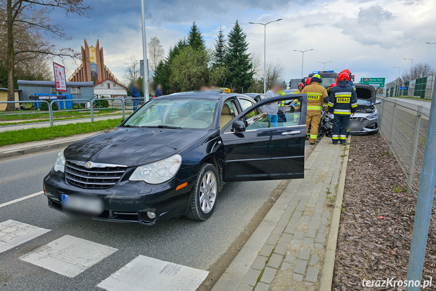 Zderzenie czterech samochodów w Krośnie