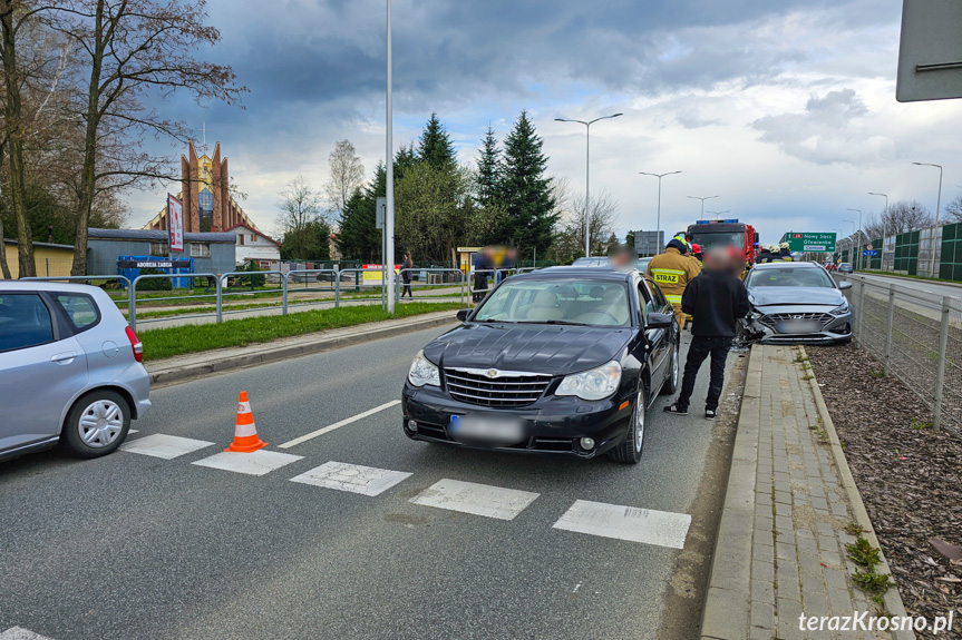 Zderzenie czterech samochodów w Krośnie