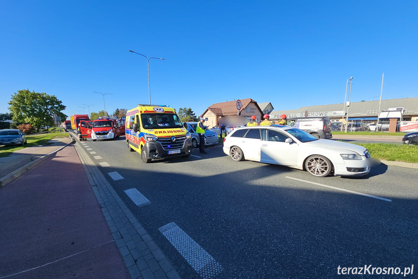 Zderzenie dwóch osobówek w Krośnie