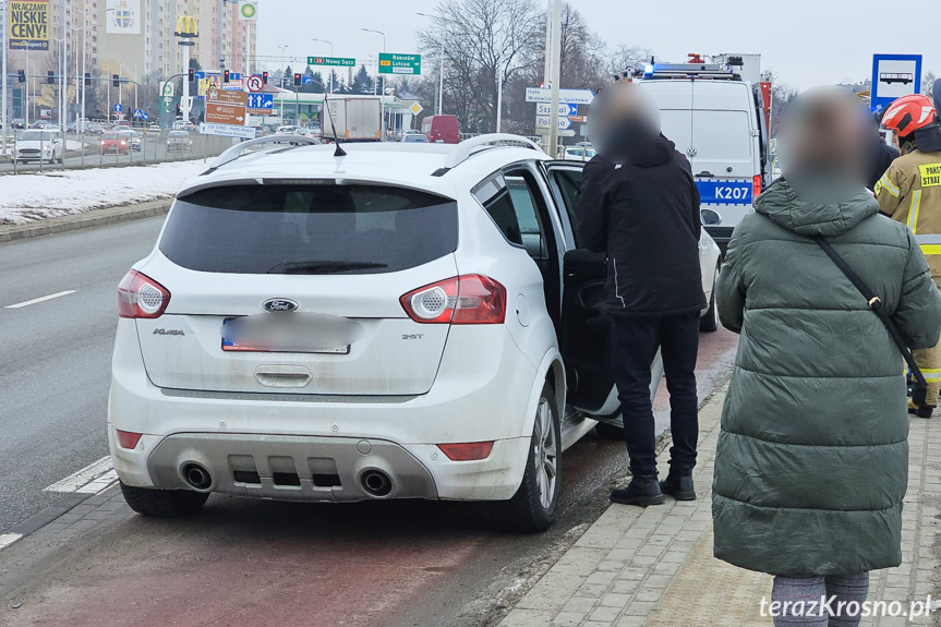 Zderzenie dwóch samochodów na Bieszczadzkiej