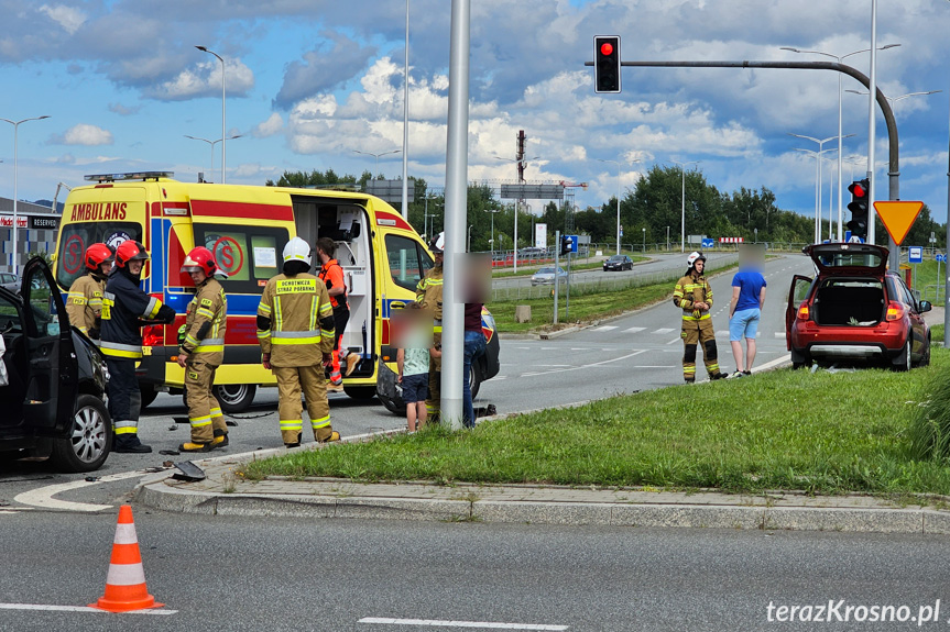 Zderzenie dwóch samochodów na Bieszczadzkiej