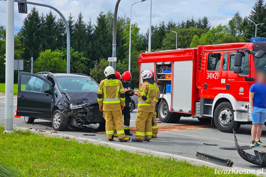 Zderzenie dwóch samochodów na Bieszczadzkiej