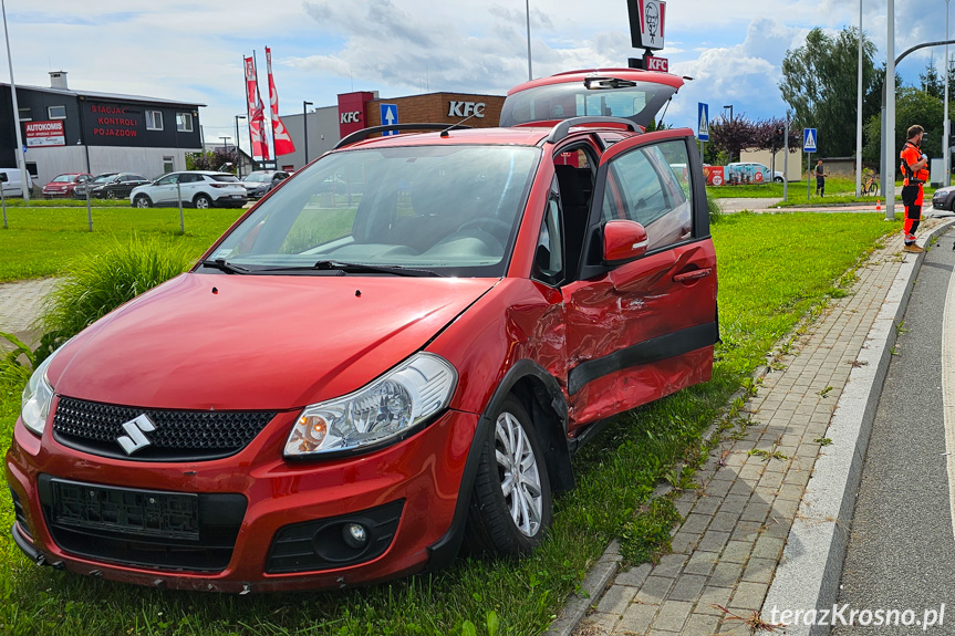 Zderzenie dwóch samochodów na Bieszczadzkiej