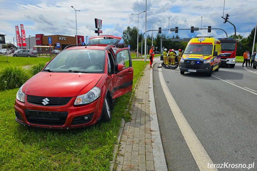 Zderzenie dwóch samochodów na Bieszczadzkiej