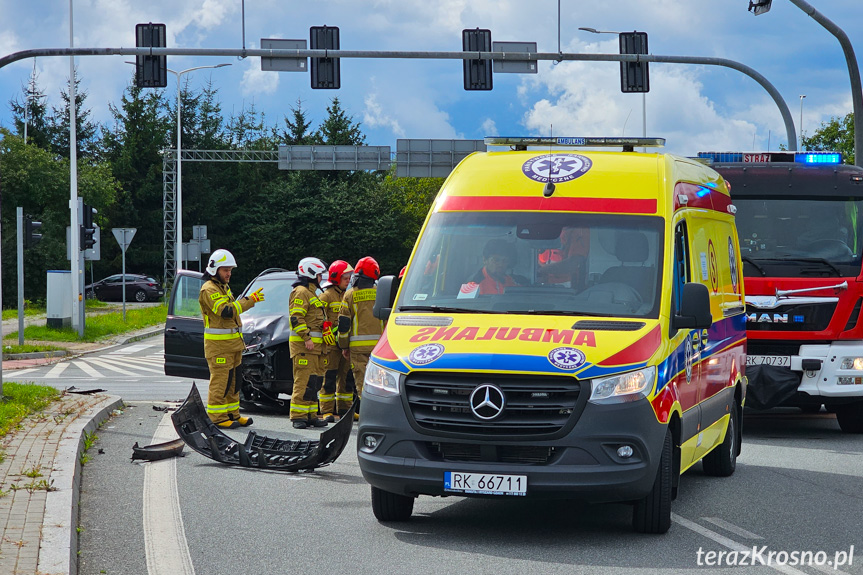 Zderzenie dwóch samochodów na Bieszczadzkiej