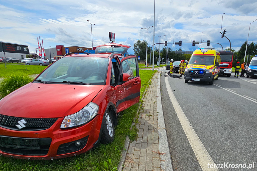 Zderzenie dwóch samochodów na Bieszczadzkiej