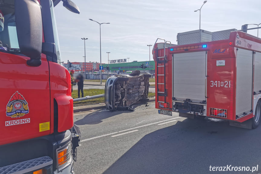 Zderzenie dwóch samochodów na Bieszczadzkiej