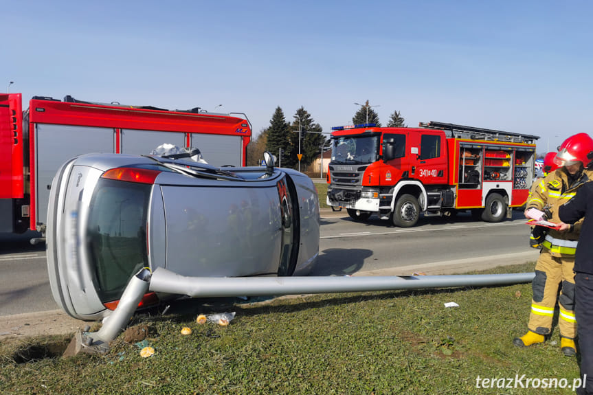 Zderzenie dwóch samochodów na Bieszczadzkiej