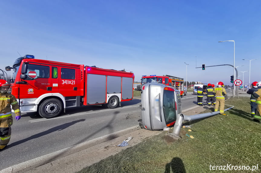 Zderzenie dwóch samochodów na Bieszczadzkiej