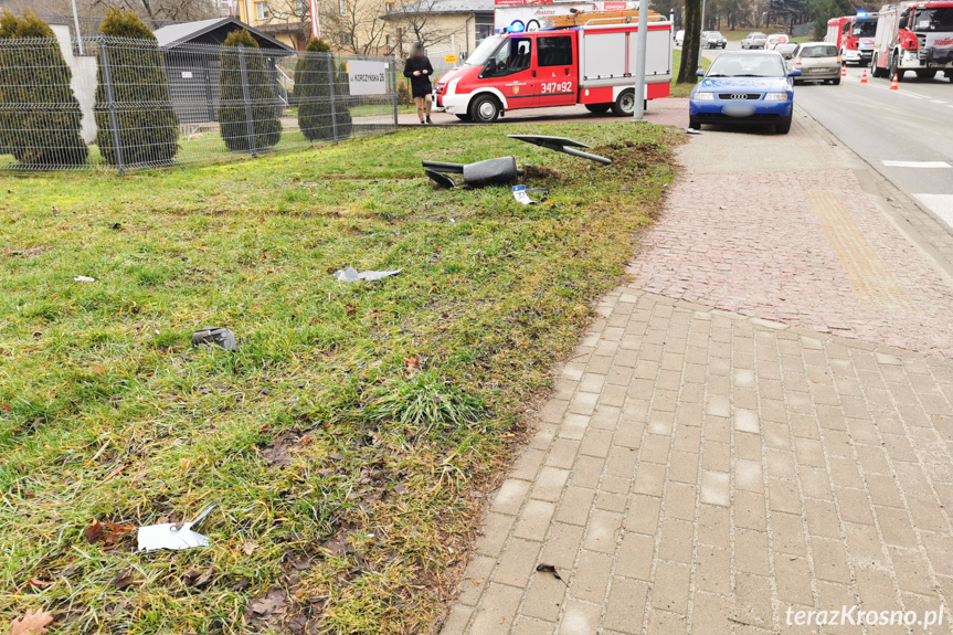 Zderzenie dwóch samochodów na Korczyńskiej