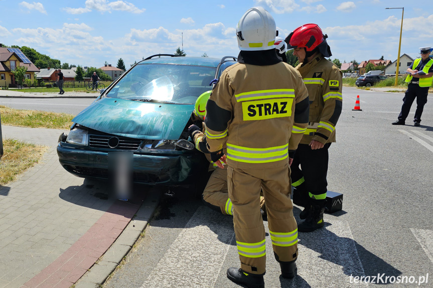 Zderzenie dwóch samochodów na Lotników