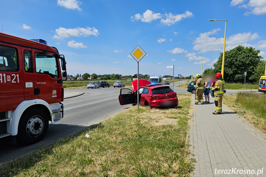 Zderzenie dwóch samochodów na Lotników