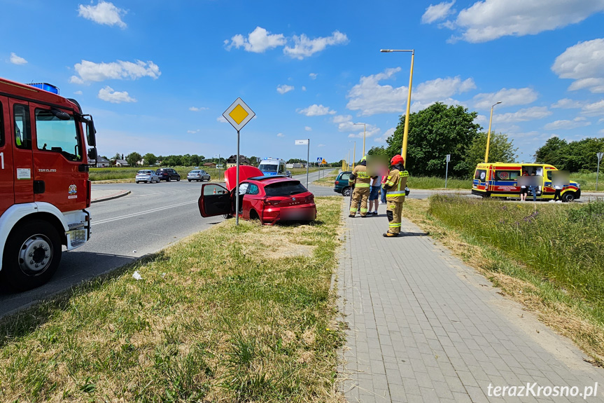 Zderzenie dwóch samochodów na Lotników