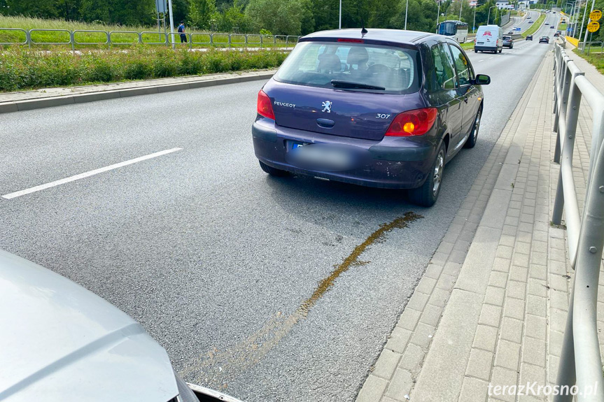 Zderzenie dwóch samochodów na Podkarpackiej