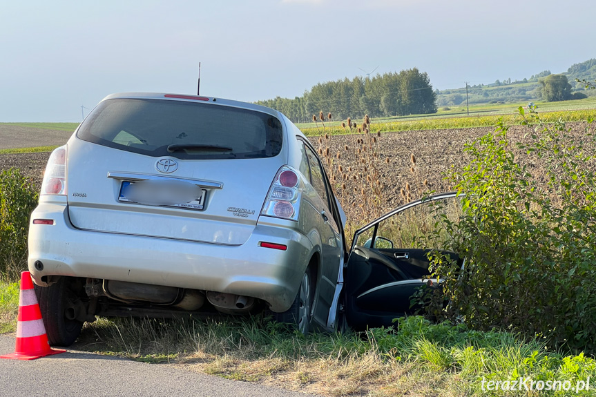 Zderzenie dwóch samochodów pomiędzy Rymanowem a Sieniawą