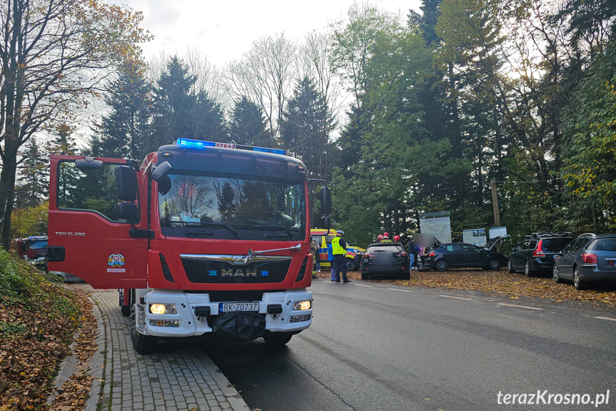 Zderzenie dwóch samochodów w Czarnorzekach